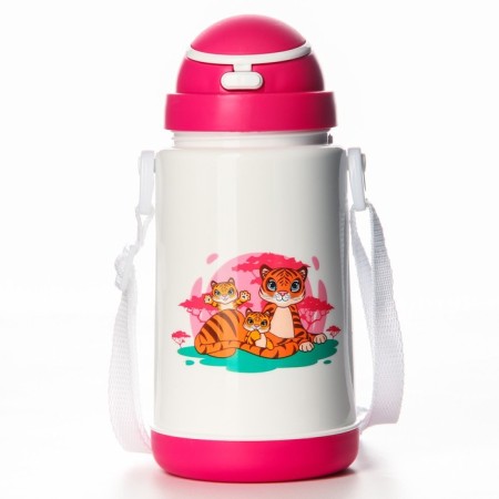 Thermal boiler for hot and cold drinks with a strap, 300 ml, color mix-6