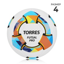 Мяч футзальный TORRES Futsal Pro, Micro, ручная сшивка, 32 панели, р. 4