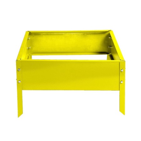 The flowerbed is galvanized, 50 × 50 × 15 cm, yellow, “quadro”, Greengo-7