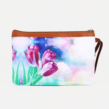 Lightning cosmetic bag, external pocket, pink color-1