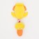 Textile toy "duckling", 19 x 11.5 cm, yellow