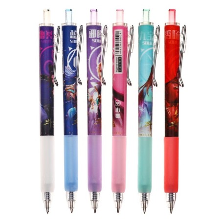 Automatic gel handle Calligrata, 0.5mm, blue rod, anime housing “ANIME” barcode on a piece, mix