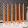 Antique aromatic "orange" candle, 2.3x 24.5 cm, 5 hours, 55 g, orange