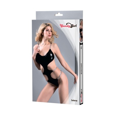 Body with metal chains Candy Girl Selene Black, XL-3