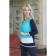 Female jumper, size 48, turquoise color