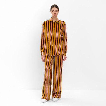 Female set (shirt, trousers) minku: enjoy yellow color, river 44