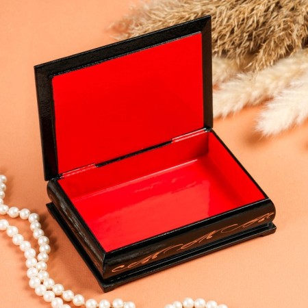 Casket "Stork in the forest", 10 × 14 cm, lacquer miniature-1