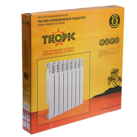 Tropic 500x80 mm radiator aluminum, 8 sections-9