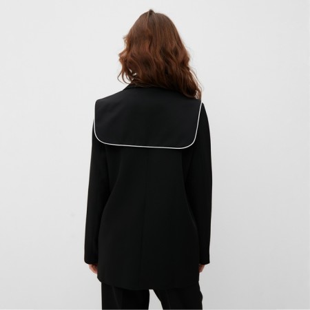 Women's jacket with Minaku scrap: Casual Collection Black Color, Rr. 42-7