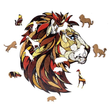 Wooden puzzle Ewa, lion, 21 × 19 cm, puzzle-10