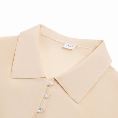 Women's blouse Minaku: Enjoy Milk color, river 50-6
