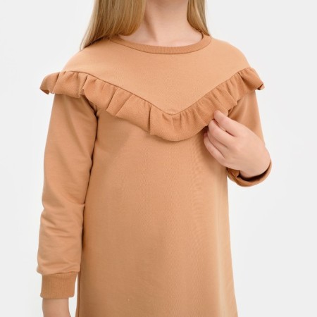 Платье для девочки KAFTAN "Basic line", размер 30 (98-104), цвет кофе-2