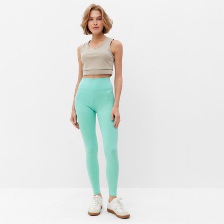 Leggings Sports Women's Minaku color light green, size 44-5
