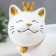Souvenir Polystone stand "Sleeping cat in the crown" White 21x12x25 cm
