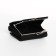 Women's wallet on the button, black color