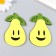Decor for the creativity of felt "Funny pears" set 2 pcs 5.5x8.5 cm