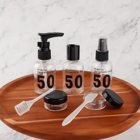 Storage set, in a case, 7 objects, the color is transparent/black-2