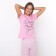 Female set (T -shirt/pants), pink color, size 52