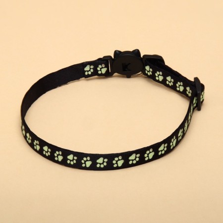 Koshachi collar "shower" luminous, with a bell, 30 x 1 cm, polyester, black-1