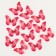 Decor for creativity "Butterfly", two -layer, set of 12 pcs., Size 1 pc. - 5 × 4 cm, red color