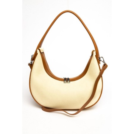 Cross-Body Bag, eco-leather, ludor beige, 28x7x14 cm