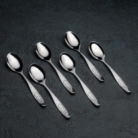 Teaspoon "Antoshka", h = 14 cm, thickness 2 mm, silver color-2