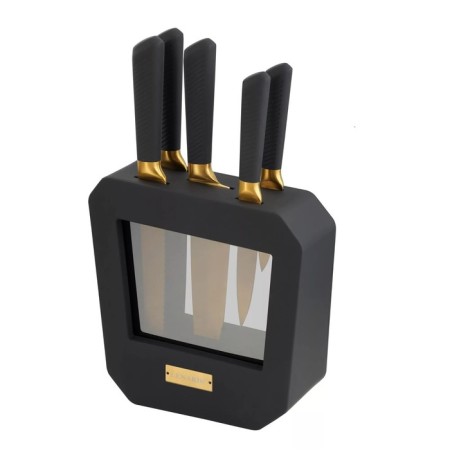 Lenardi knife set, on a stand, 5 items