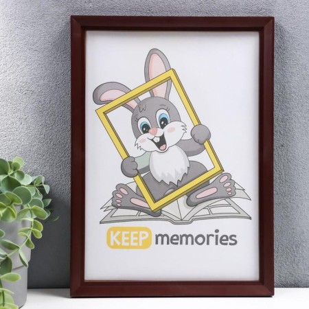 Photo frame plastic L-5 21x30 cm nut (plastic screen)