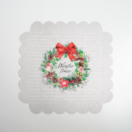 Box for confectionery with PVC cover "Winter Time", 21 x 21 x 3 cm, new year-4