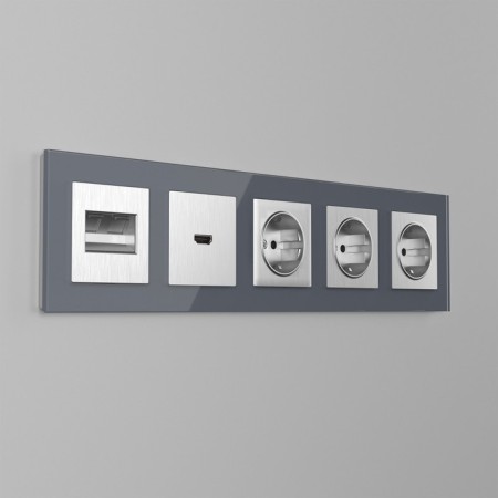 Half-45 (silver corrugated) w1191109 double outlet-1