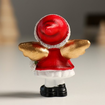 Souvenir Polystone "Angel in a cap with a gift/book" MIX 5.5x5x7 cm-3