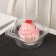 Plastic disposable packaging for desserts with an insoluble lid KP-21C1, 13 × 14 × 10.5 cm, 360 pcs/units.