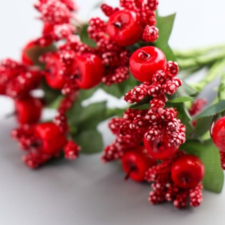 Decor for creativity "Apple" mix 11 cm (1 set = 1 bouquet) in a bouquet of 12 colors-5