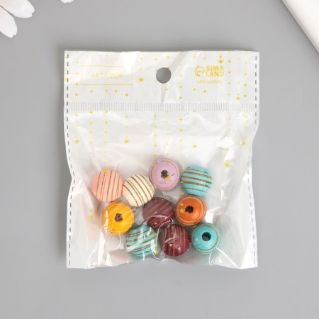 Busina for creativity tree "Ball with stripes" mix d = 1.6 cm-4