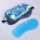Mask for sleeping with gel liner "Van Gogh", 19 × 10 cm, elastic band is single, the color is blue