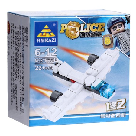 Block designer "Police transport", 10 types, mix-10
