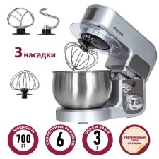 Mixer Pioneer MX323, Planetary, 700 W, 6 speeds, 3 l, silver