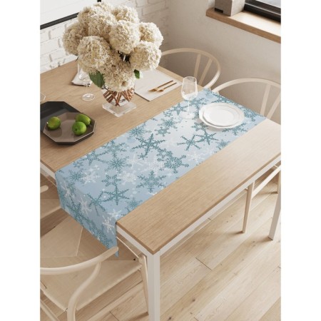 The path on the table "Iride Snowflakes", Oxford, size 40x145 cm