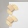 Earrings "Vakanda" style, bow, beige color