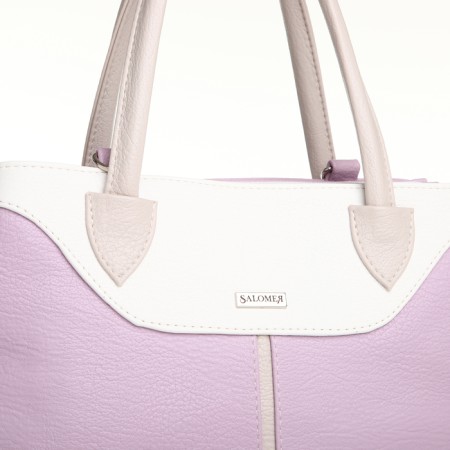Women's bag with lightning, white/lilac color-3
