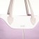 Women's bag with lightning, white/lilac color