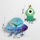 Watch walls, series: children's "UFO", discrete move, 21.7 x 17 cm