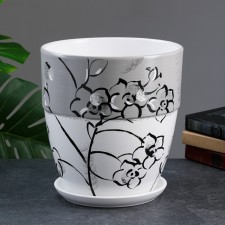 Pot of flowering dry flowers (gray) 8 liters