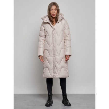 Coat insulated winter female, size 50, beige color