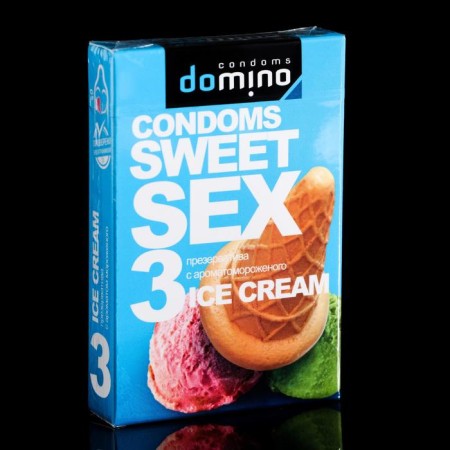 Domino Sweet Sex Ice Cream condoms, 3 pcs.
