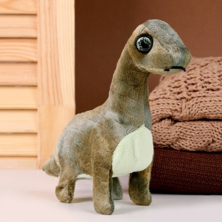 Soft musical toy "Dinosaurus", 20 cm, dark green color