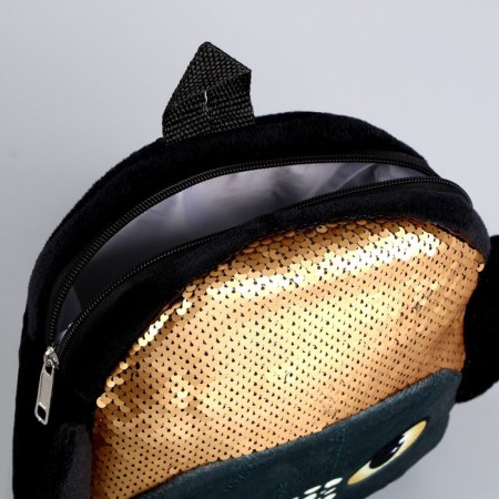 Baby backpack with sequins "Black Dragon", p. 23 × 28 cm-6