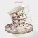 Service Porcelain Tea shade "Blanco", 4 items: 2 cups 220 ml, 2 saucers d = 14.2 cm, white color