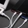 Cable Borofone X16, 3 in 1 Lightning/Microusb/Type-C, 2.4 A, 1 m, tpe braid, white