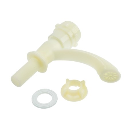 Tap for one water Zein Z2023, round handle, plastic, short pour, "rice" color-7